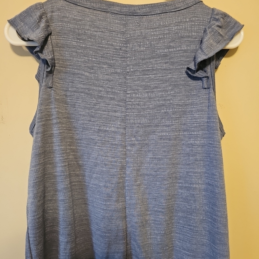 Retrology Women's Ruffled Sleeveless Top Size S Blue - Picture 7 of 7